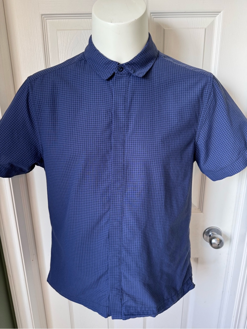 Mens Arcteryx Revvy Short Sleeve Snap Button Up Trekking Shirt Size Lage - Picture 7 of 13